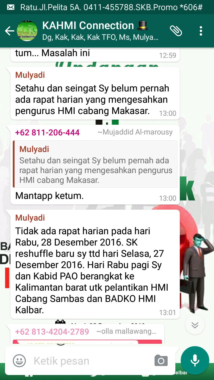 Bantahan PB HMI Sahkan Muwwafiq Ketua Umum Makassar