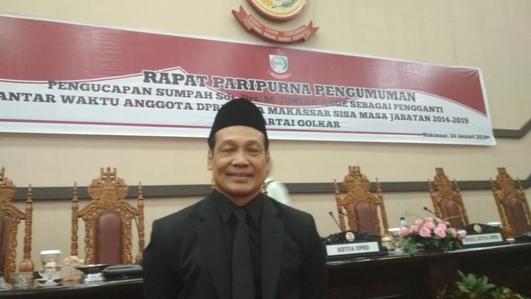 Drs. M. Juniar Arge Dilantik Sebagai PAW Anggota DPRD Kota Makassar