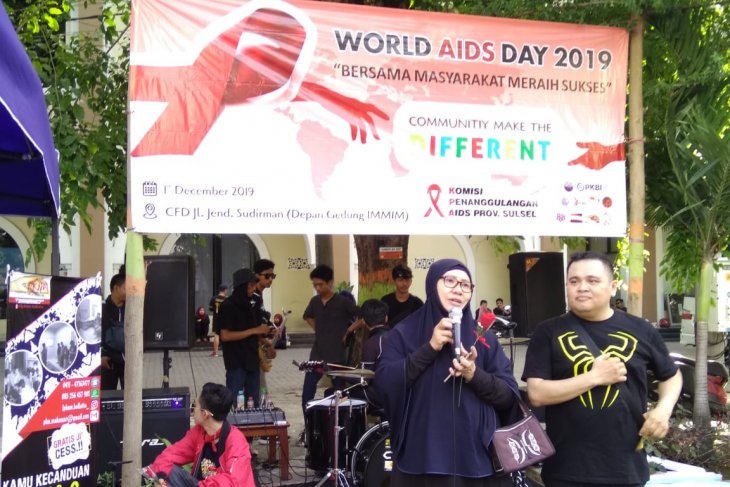 Peringatan HIV/ AIDS, Sedunia Digelar di Area CFD Makassar