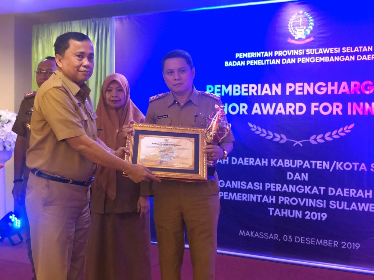 Kembali Ukir Prestasi, Pemkab Takalar Raih Juara 1 Governor Award For Innovation Tahun 2019