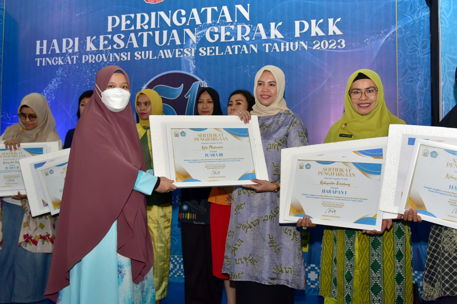 TP PKK Makassar Sukses Boyong 7 Juara di HKG PKK Tingkat Provinsi Sulse