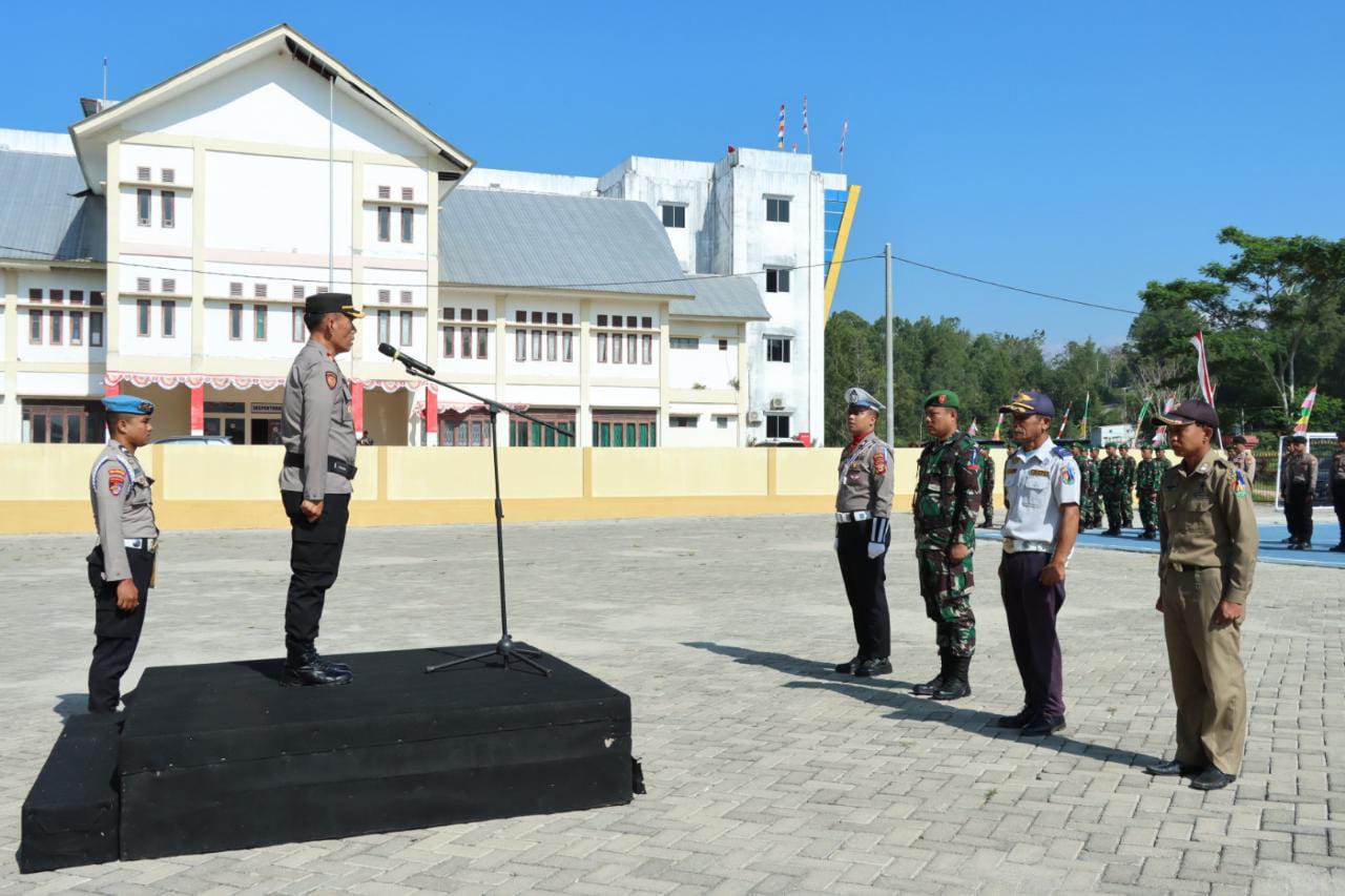 Polres Toraja Utara Laksanakan Apel Gelar Pasukan Operasi Zebra Pallawa 2023, Ini 7 Sasaran Prioritasnya
