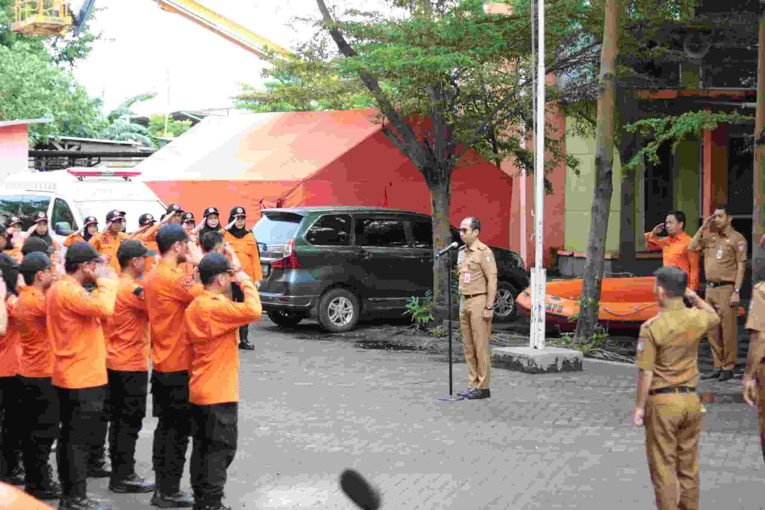 BPBD Kota Makassar Saat Melangsungkan Acara Apel Pagi