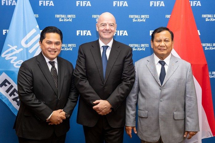 Erick Thohir dan Prabowo Subianto Bertemu Presiden FIFA
