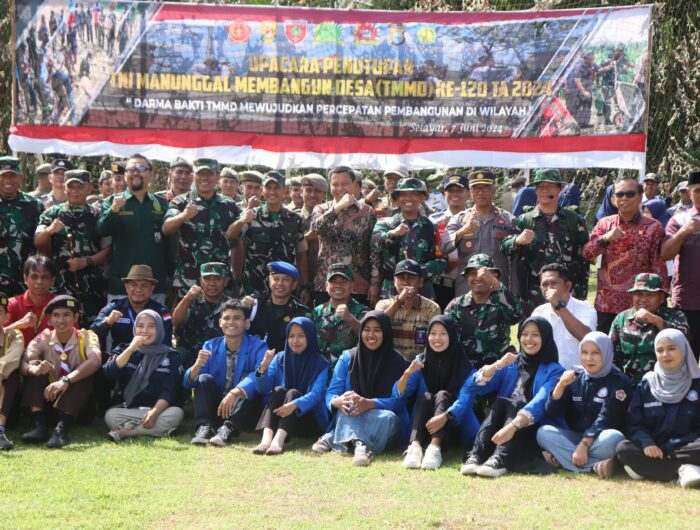 Bupati Basli Ali Apresiasi Dharma Bakti Satgas TMMD 120 Kodim Selayar Membangun Desa Bone Timur
