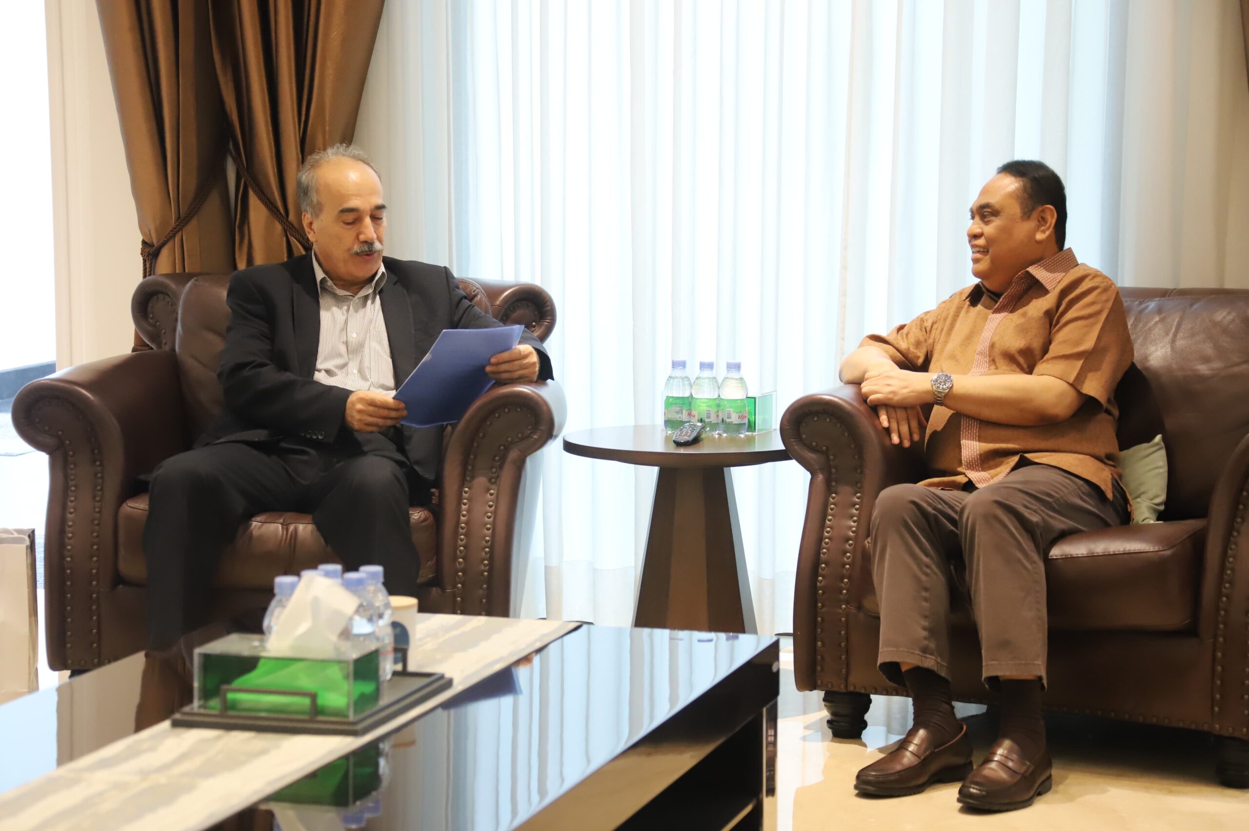 Ketua Ketua ASFA Foundation Komjen Pol (Purn) Syafruddin Kambo Jalin Silaturahmi Dengan Syeikh Thaher Perwakilan Fatah