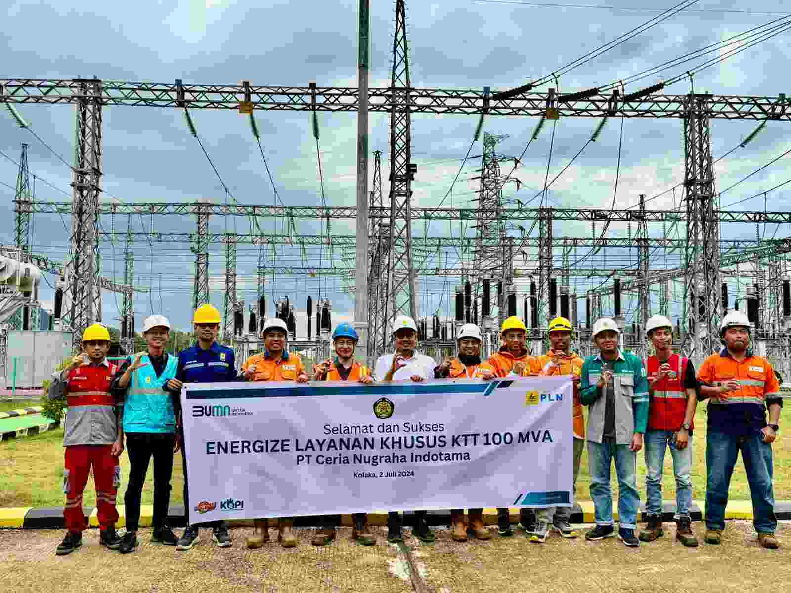 PLN UPP Sulawesi Tenggara Telah Menyediakan Pasokan Listrik 100MVA Pada KTT PT CNI