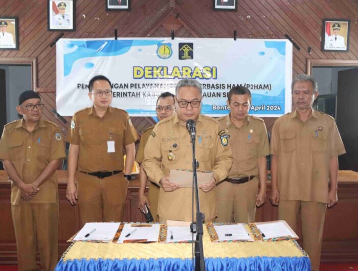 Sekda Selayar Lakukan Pencanangan P2HAM Pada Lima OPD
