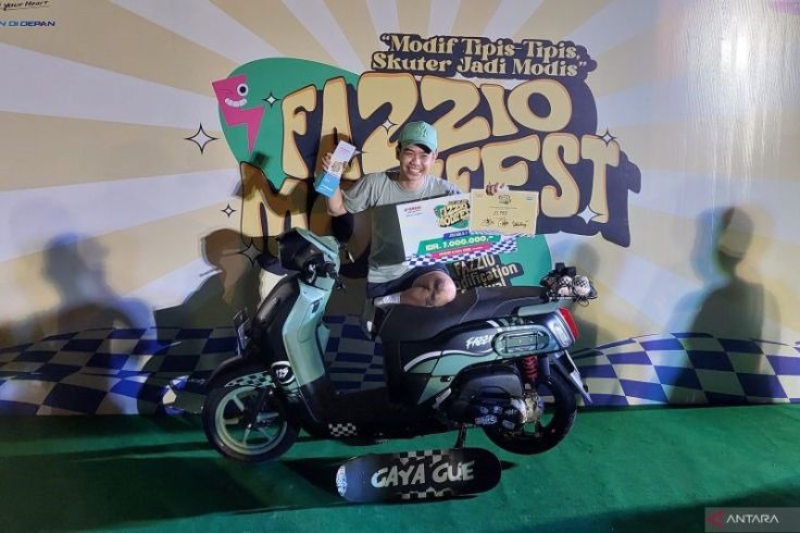 Bermodal Rp700 Ribu Elmo Raih Juara Satu di Yamaha Fazzio Modifest