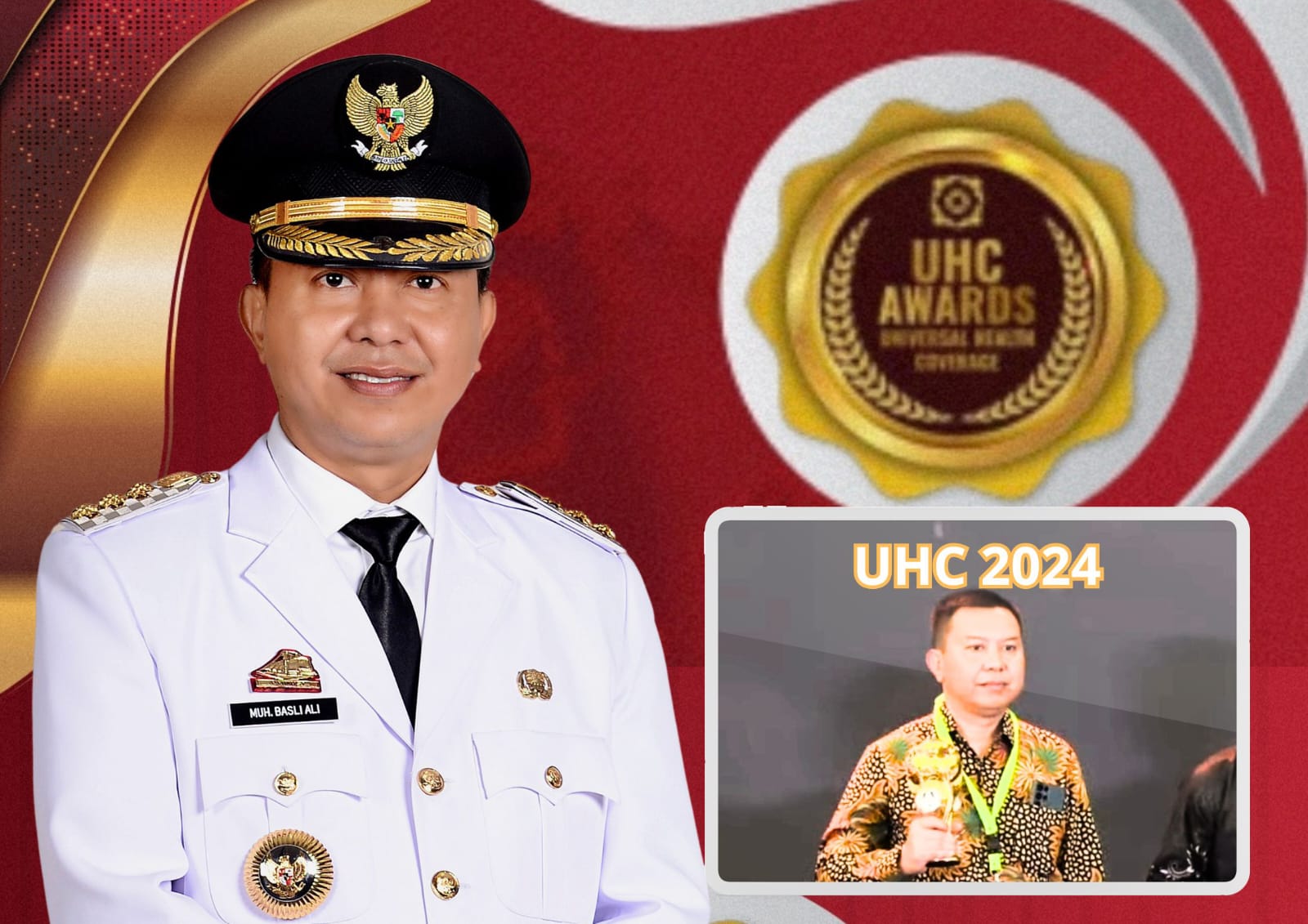 Bupati Selayar Basli Ali Raih Penghargaan UHC Awards 2024