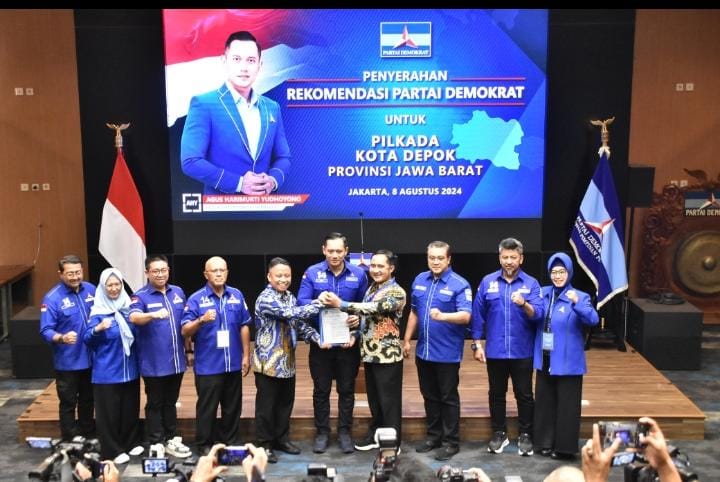 DPP Demokrat Serahkan Rekomendasi Supian Chandra di Pilkada Depok 2024