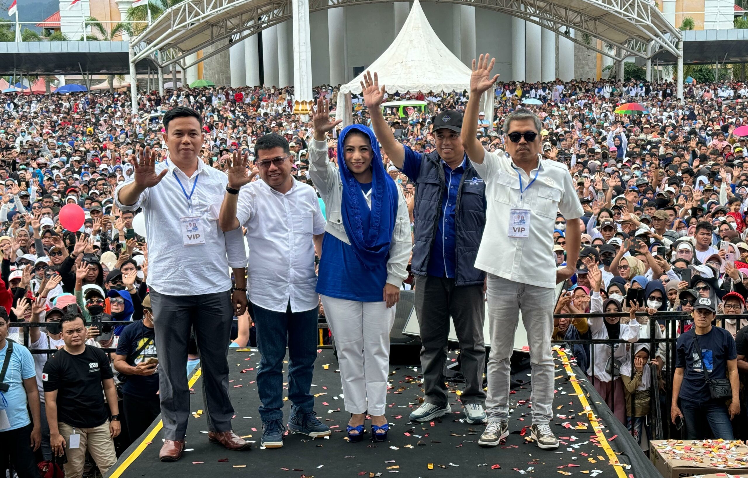 Deklarasi Andi Bebas Manggazali Siti Rahmawati Menuju Pilkada Polman 2024