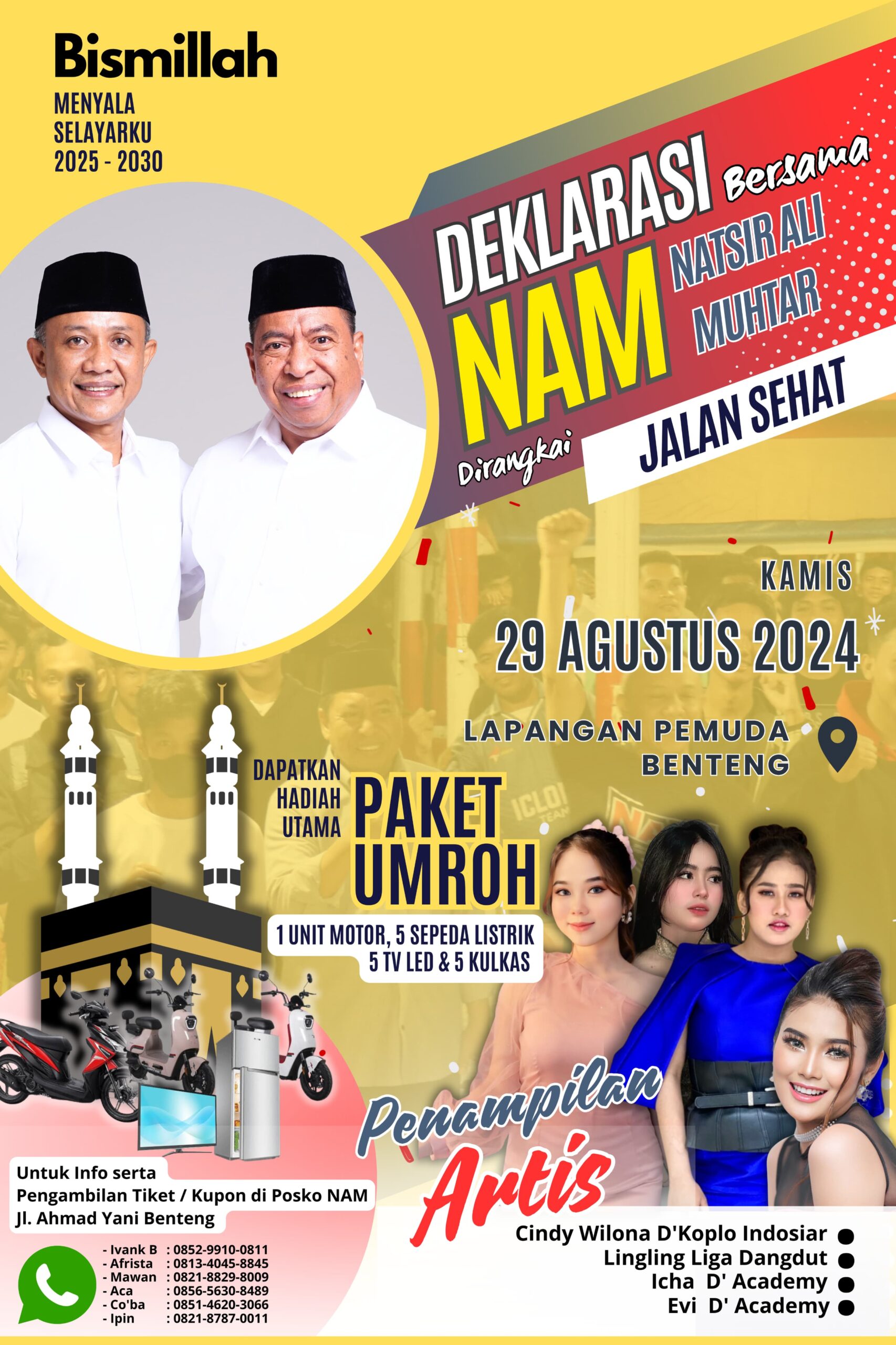 Deklarasi Natsir Ali-Muhtar di Selayar : Jalan Santai dan Hadiah Menarik