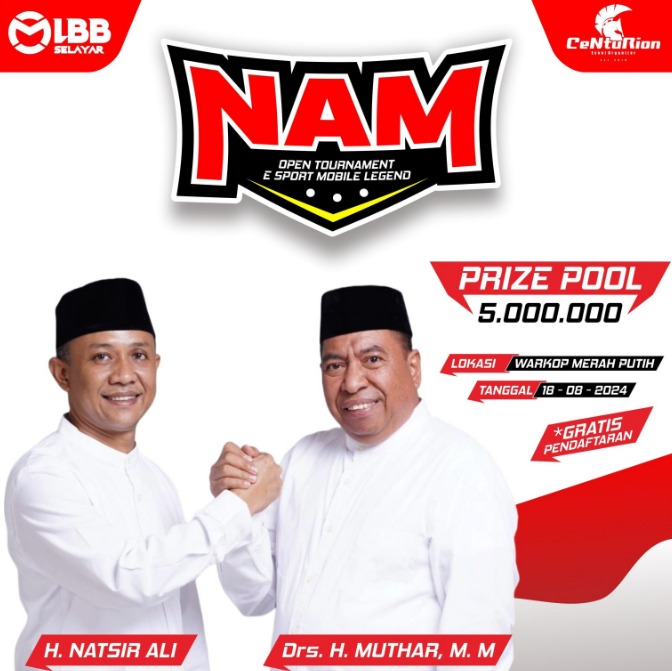 NAM Turnament Mobile Legend Segera digelar, Total Hadiah Jutaan Rupiah. (Ist)
