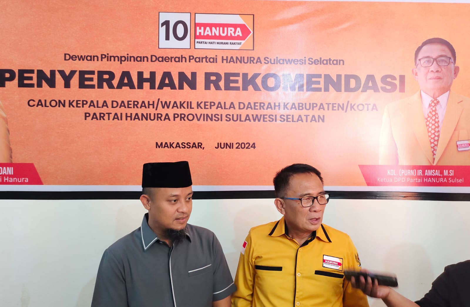 Ketua DPD Hanura Sulawesi Selatan (Sulsel), Amsal Sampetondok. (Ist)