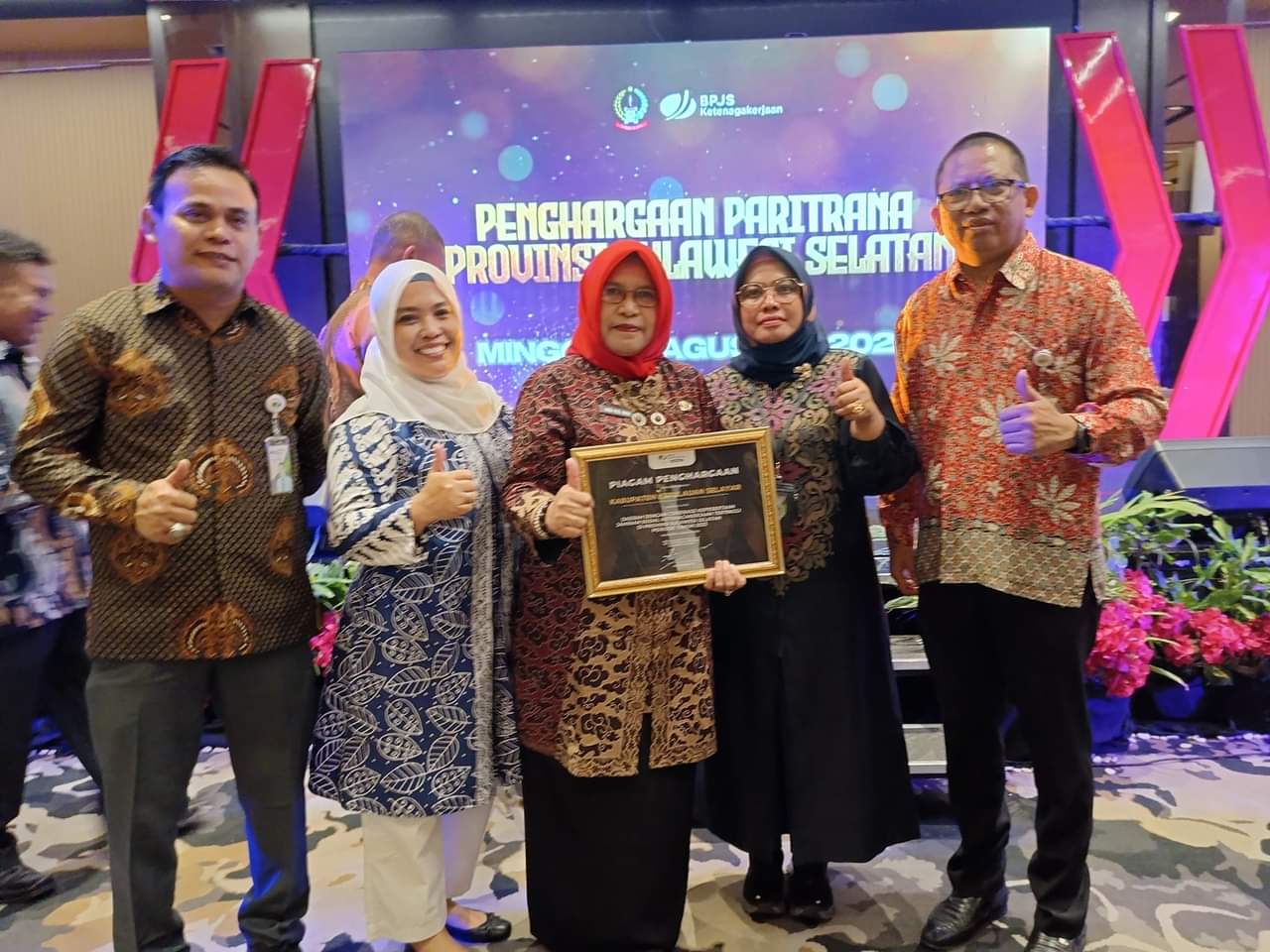 Pemkab Selayar Raih Penghargaan Coverage BPJS Ketenagakerjaan Tertinggi di Sulsel