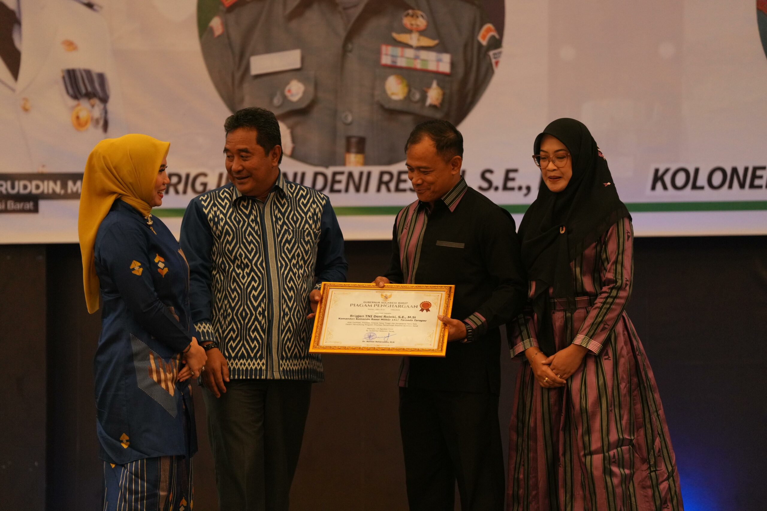 Pisah Sambut Danrem 142/Tatag, PJ Gubernur Bahtiar Apresiasi Tugas TNI di Sulbar