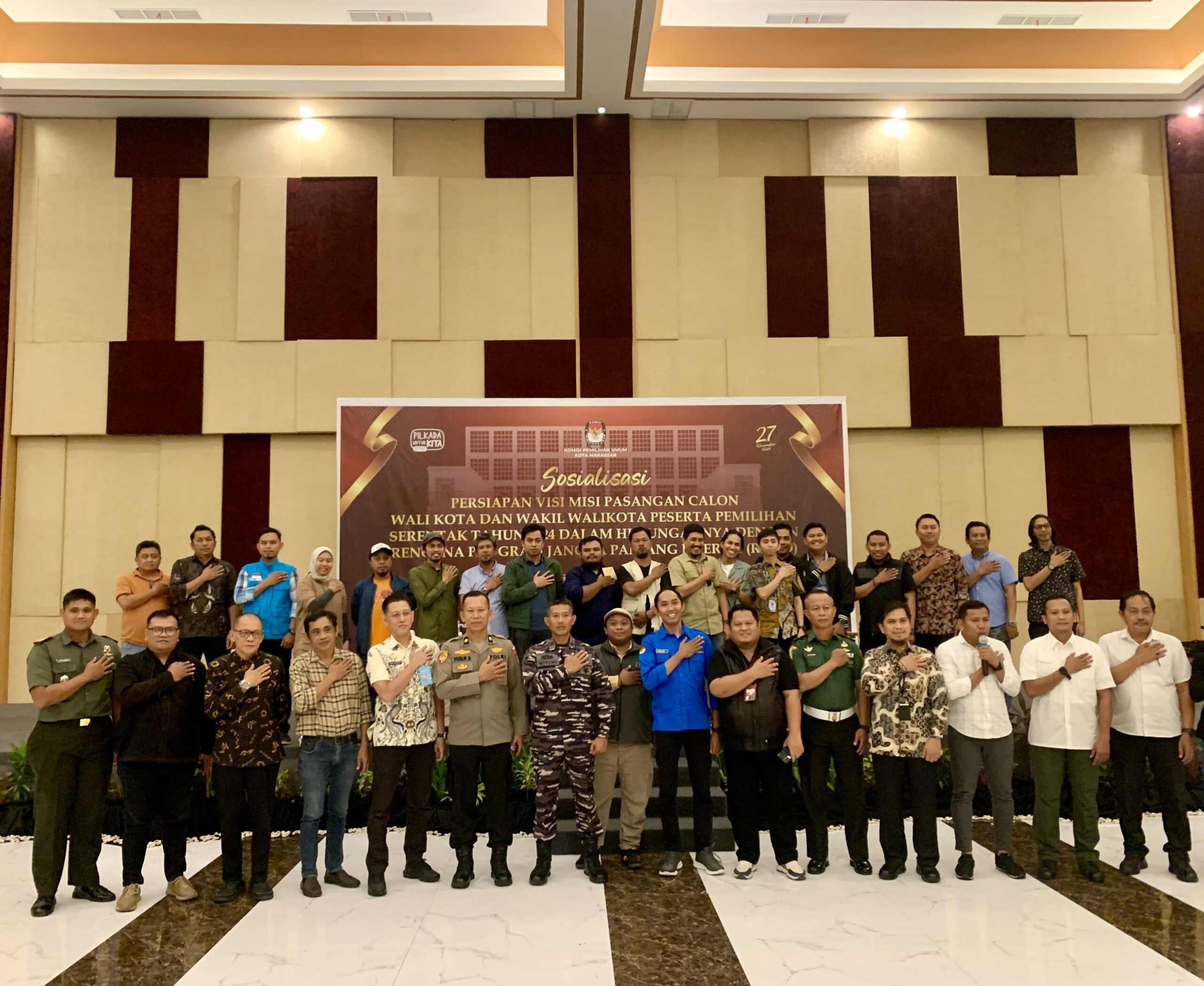 Sosialisasi KPU Makassar Terkait Visi Misi Calon Wali dan Wakil Walikota Yang Harus Berkesinambungan Dengan Rencana Program Jangka Panjang Daerah (RPJPD)