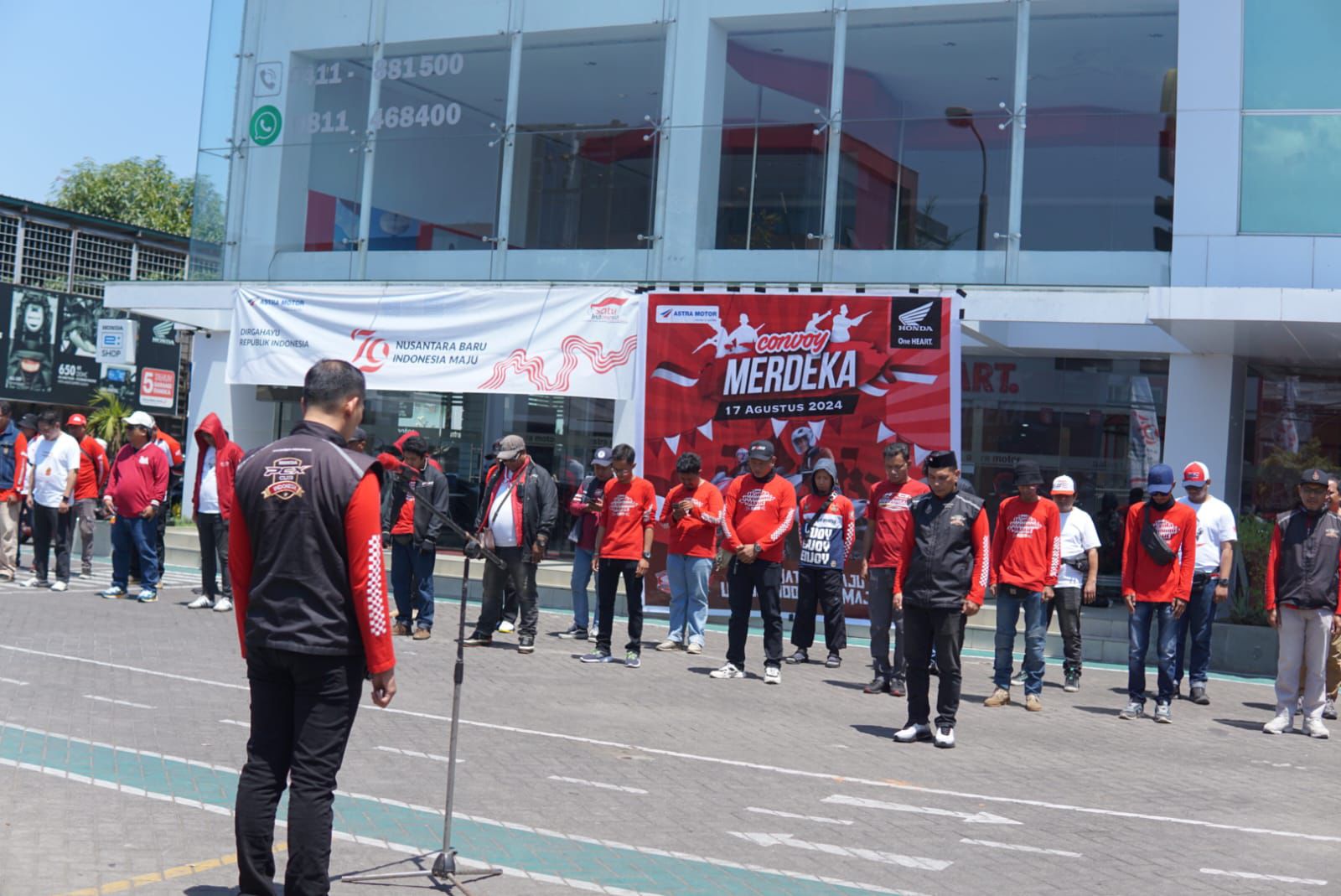 Rayakan Hari Kemerdekaan ke-79, Asmo Sulsel Gelar City Rolling Convoy Merdeka di Kota Makassar, Sabut (17/8/2024).