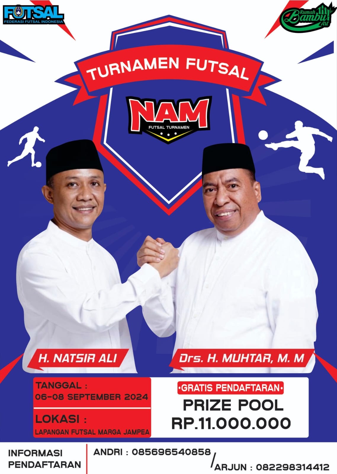 NAM Bakal Gelar Turnament Futsal Berhadiah Puluhan Juta Rupiah, Catat Tanggalnnya!