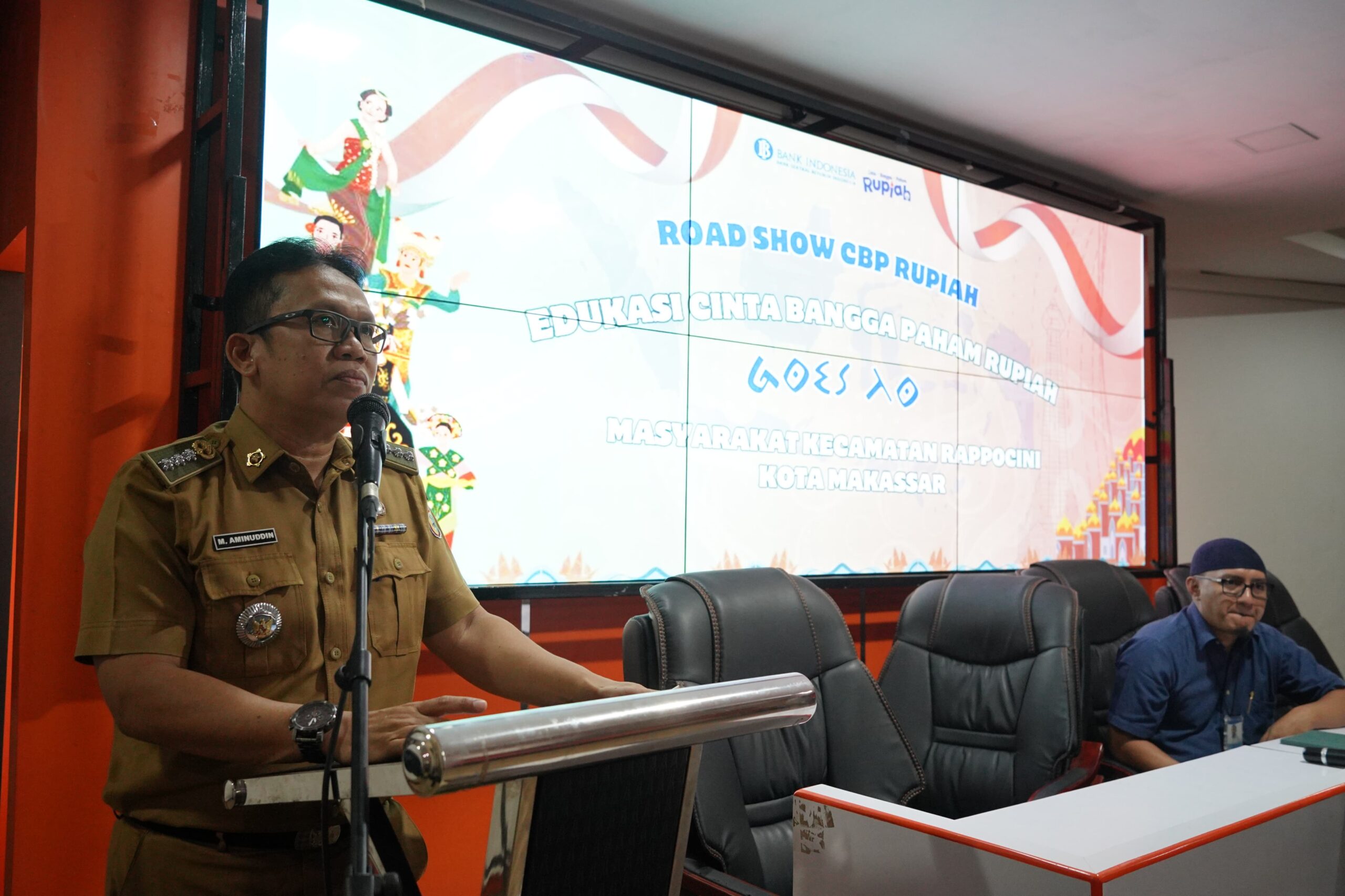 Camat Rappocini Saat Membuka Acara Roadshow CBP Rupiah