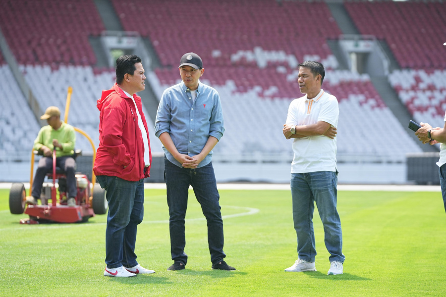 Jelang Timnas Indonesia vs Australia Erick Pastikan Rumput GBK Baik
