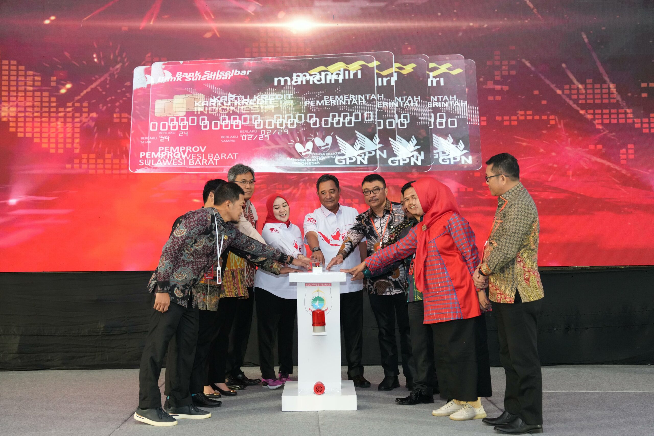 PJ Gubernur Sulbar Saat Launching Penggunaan Kartu Elektronik Untuk Transaksi Pemerintahan
