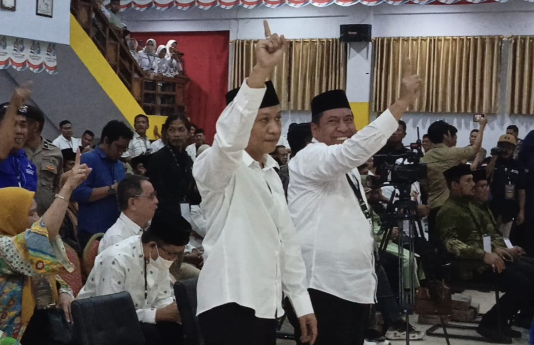 Pasangan Natsir Ali Muhtar (NAM) Saat Pengambilan Nomor Urut di KPU Selayar