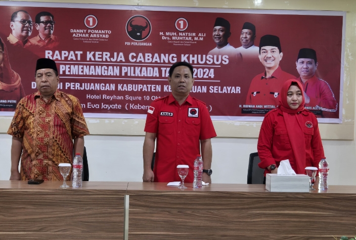 Anggota DPRD Selayar Fraksi PDIP Muhammad Anas Ali Rapat Kerja Cabang Khusus Pemenangan Pilkada 2024
