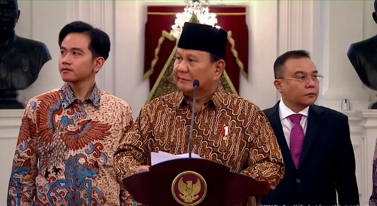 Daftar 53 Nama Menteri dalam Kabinet Merah Putih Prabowo-Gibran