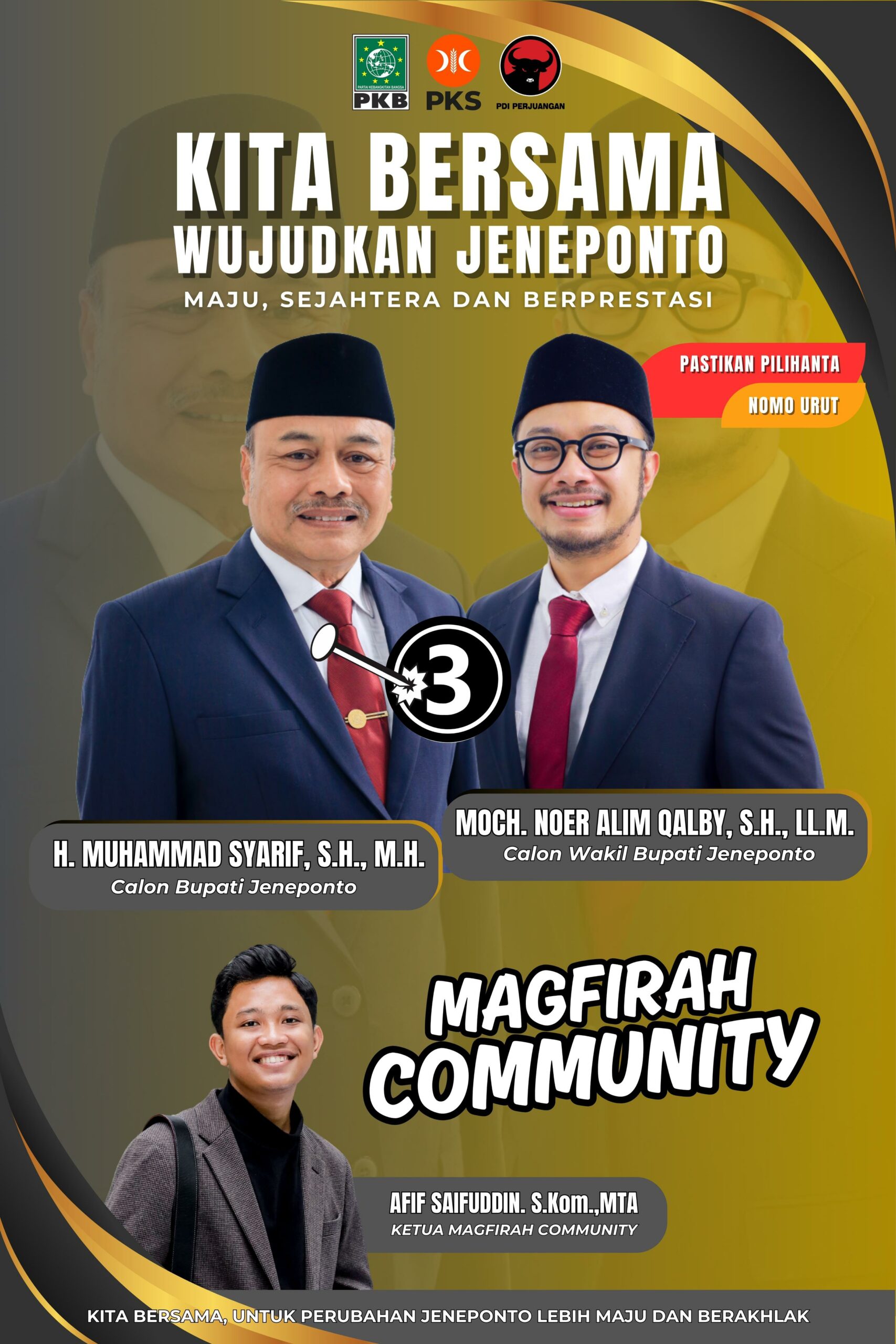 Dukungan Paslon Sarif-Qalby Terus Mengalir, Kali Ini Dari Magfirah Community