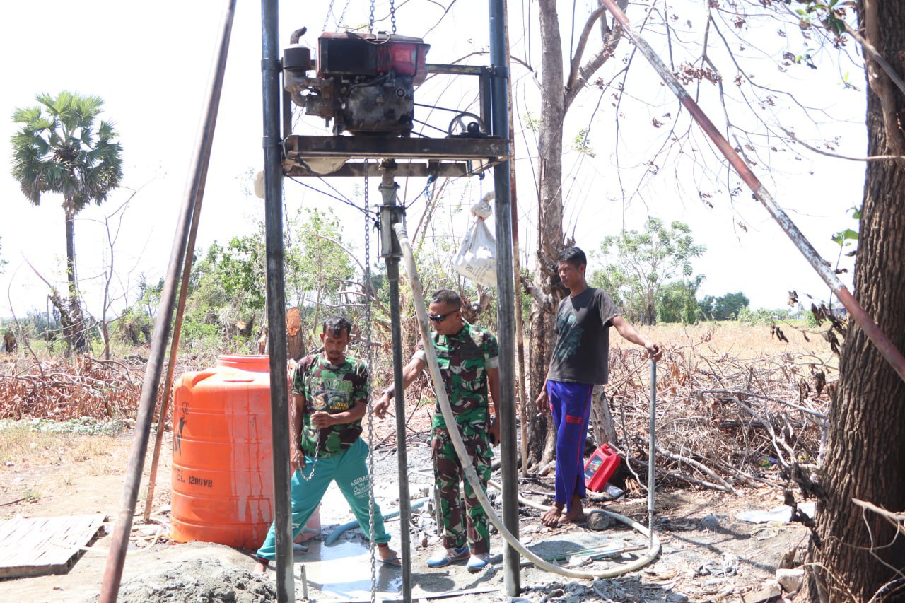 Program Unggulan KASAD Tentara Manunggal Air Bersih di TMMD Ke 122 Capai 23 Persen