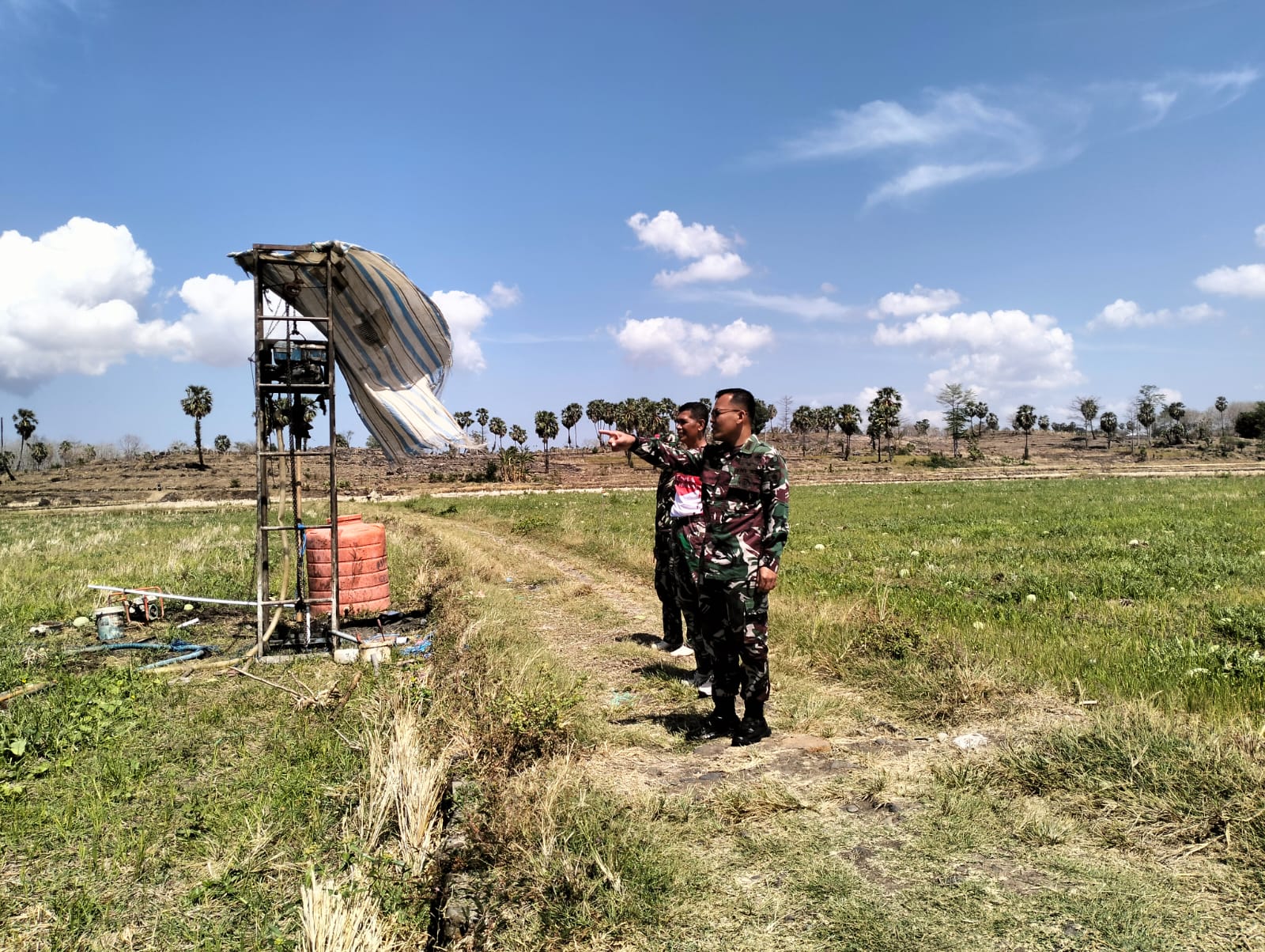 Dansatgas TMMD Jeneponto Tinjau Sumur Bor Program TNI Manunggal Air Bersih