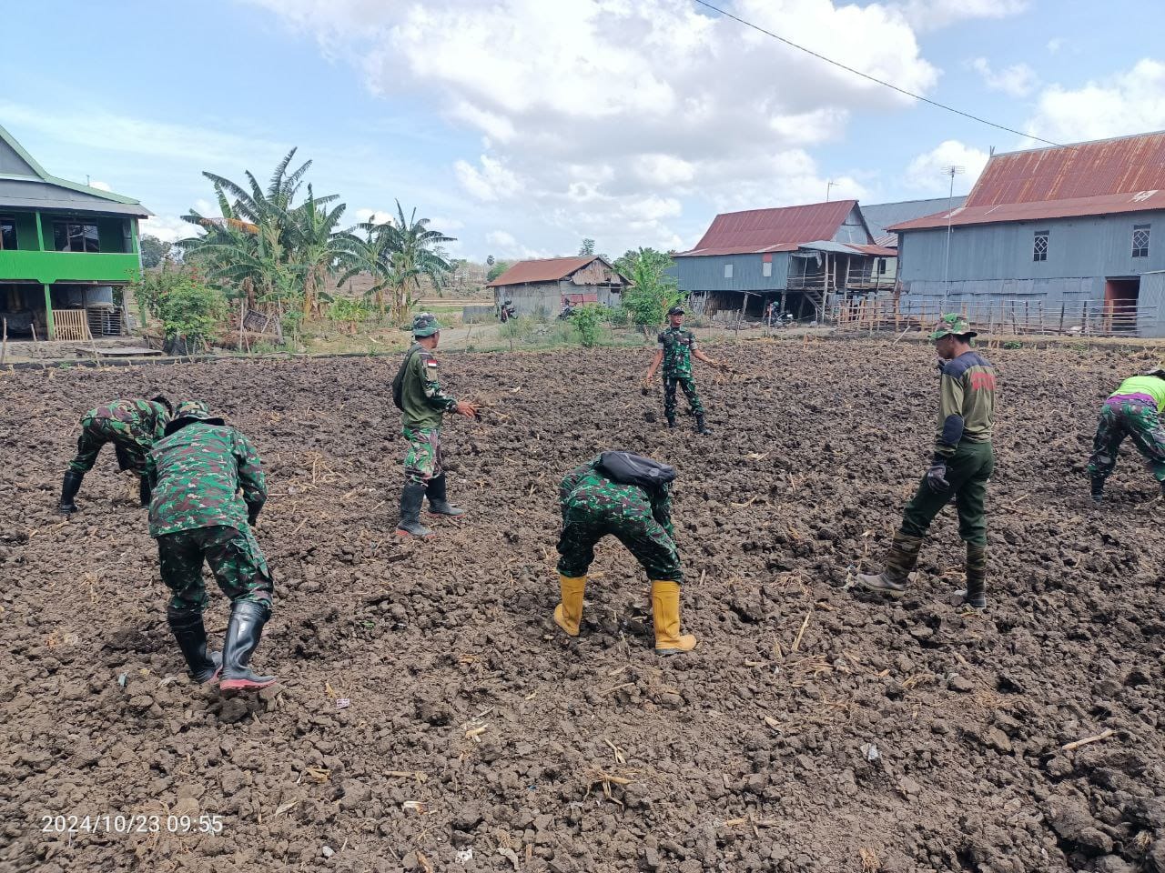 Satgas TMMD Ke-122 Kodim Jeneponto Lanjutkan Program Ketahanan Pangan