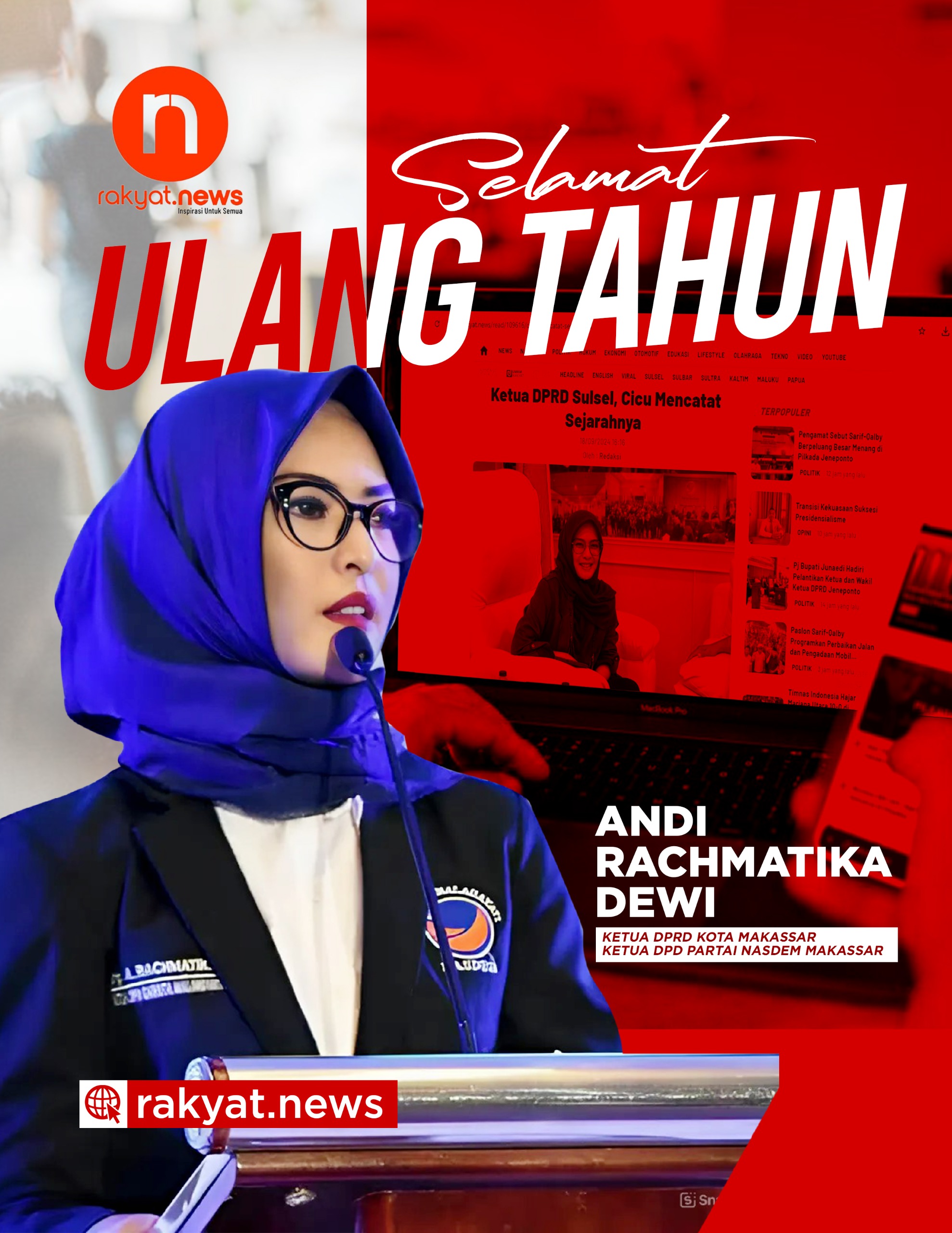 Ulang Tahun ke-41, Andi Rachmatika Dewi. (Ist)