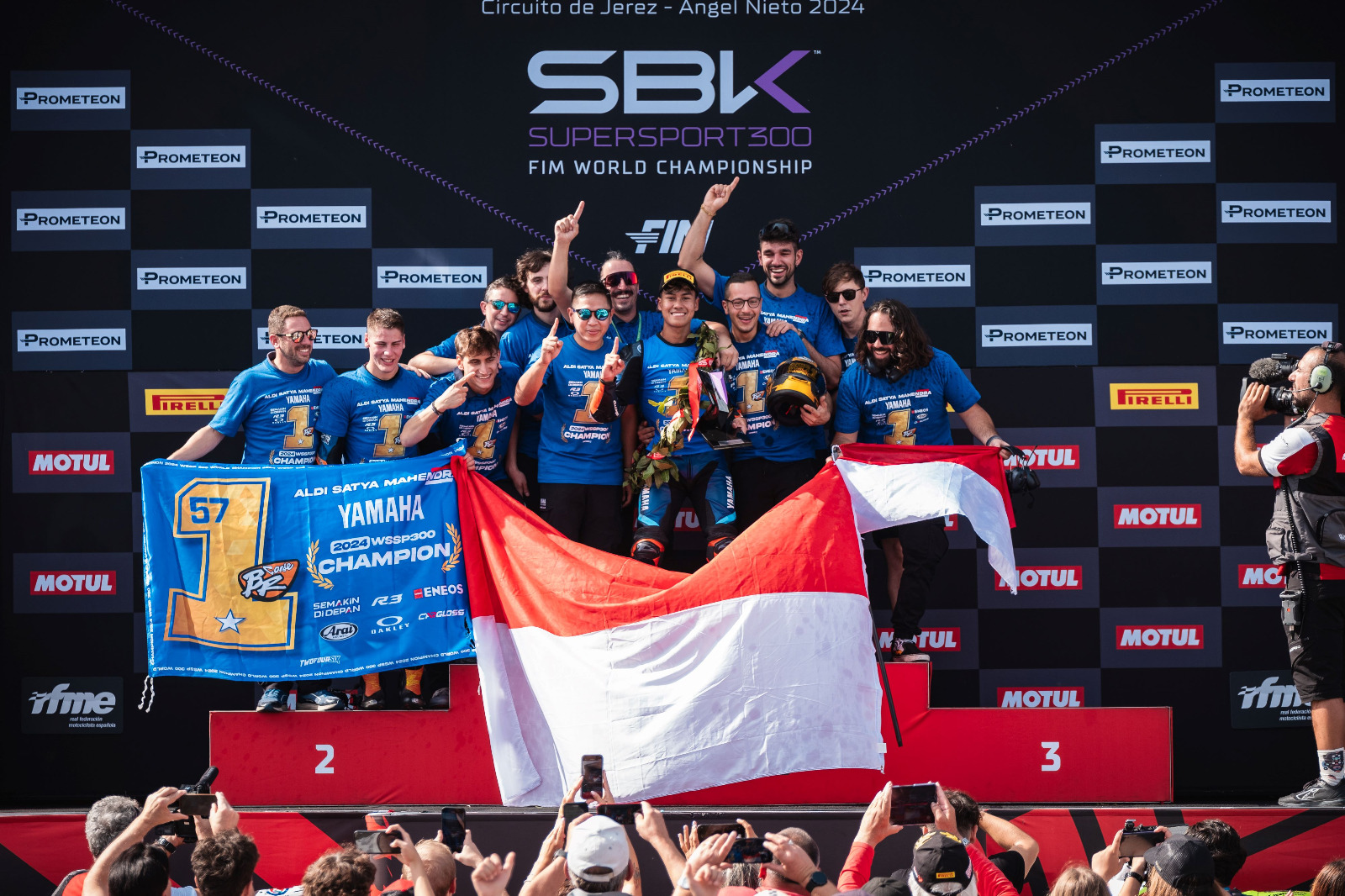 Pembalap Yamaha Indonesia Aldi Satya Mahendra Harumkan Merah Putih di WorldSSP300