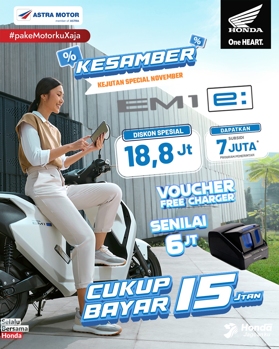 Asmo Sulsel Hadirkan Promo KESAMBER untuk Honda EM1 e Asmo Sulsel Hadirkan Promo KESAMBER untuk Honda EM1 e