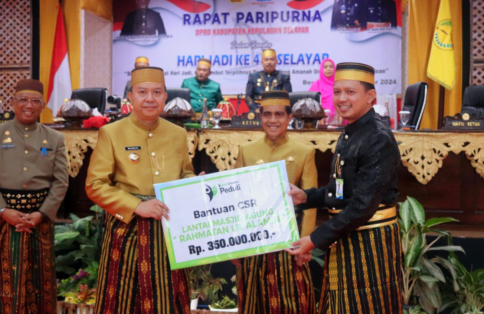Bupati Basli Ali Apresiasi Bantuan CSR dari Bank Sulselbar