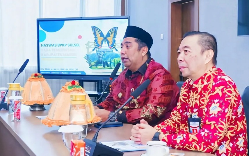 Bupati Maros Bahas Hasil Pemeriksaan BPKP Sulsel dengan Kepala Perwakilan