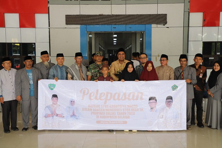 Bupati Maros Lepas Kontingen STQ, Janjikan Hadiah Dua Kali Lipat