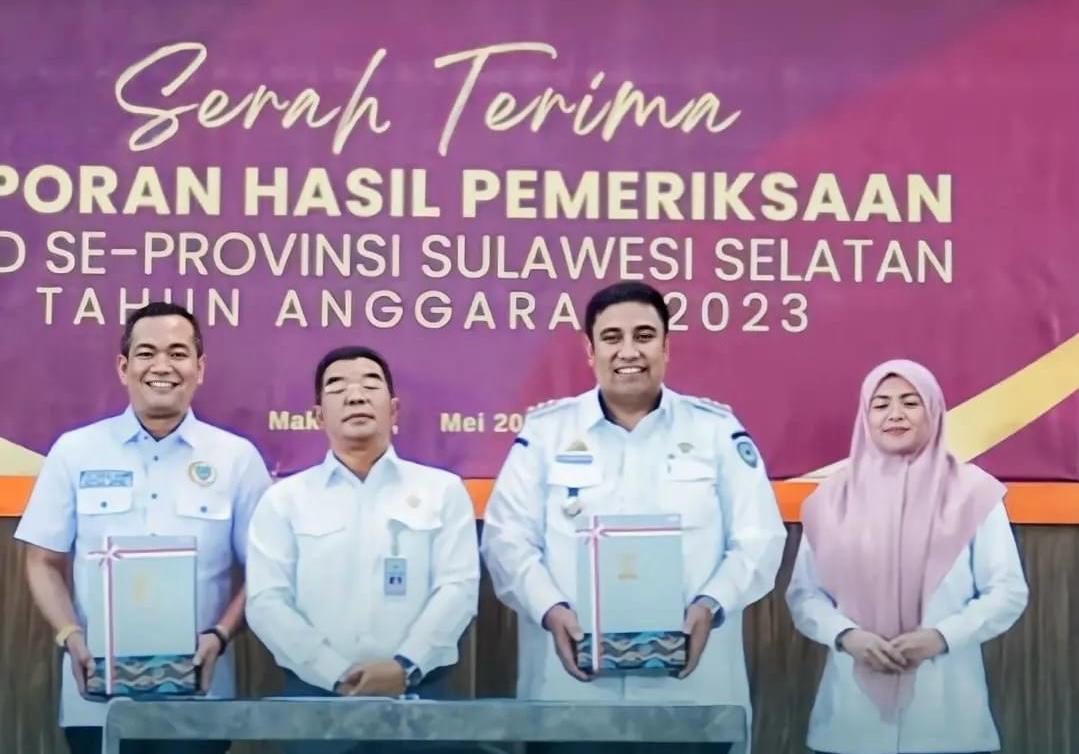 Bupati Maros Serahkan Laporan Hasil Pemeriksaan LKPD Tahun Anggaran 2023