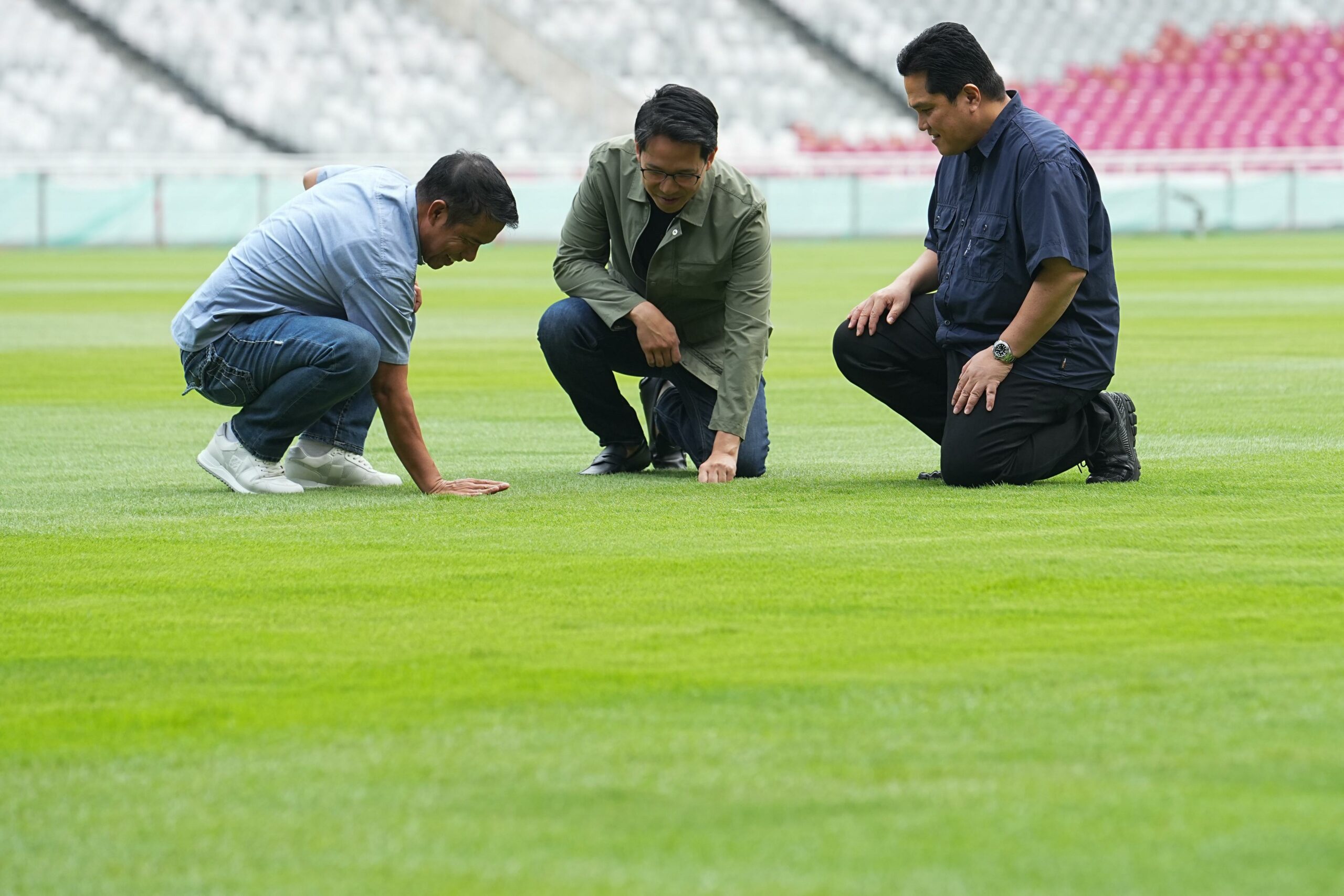Erick Thohir Sebut Rumput GBK Mulus Jelang Lawan Jepang dan Arab Saudi
