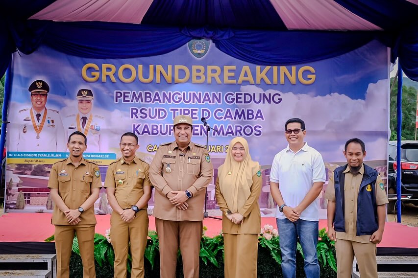 Bupati Maros Ground Breaking Pembangunan RSUD Tipe D Camba