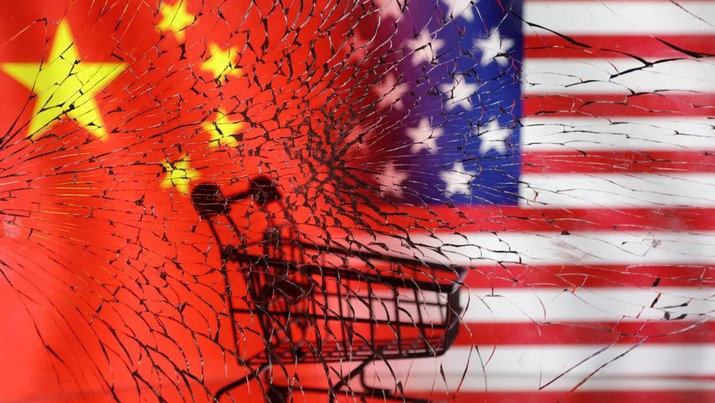 Ilustrasi Perang Dagang AS China