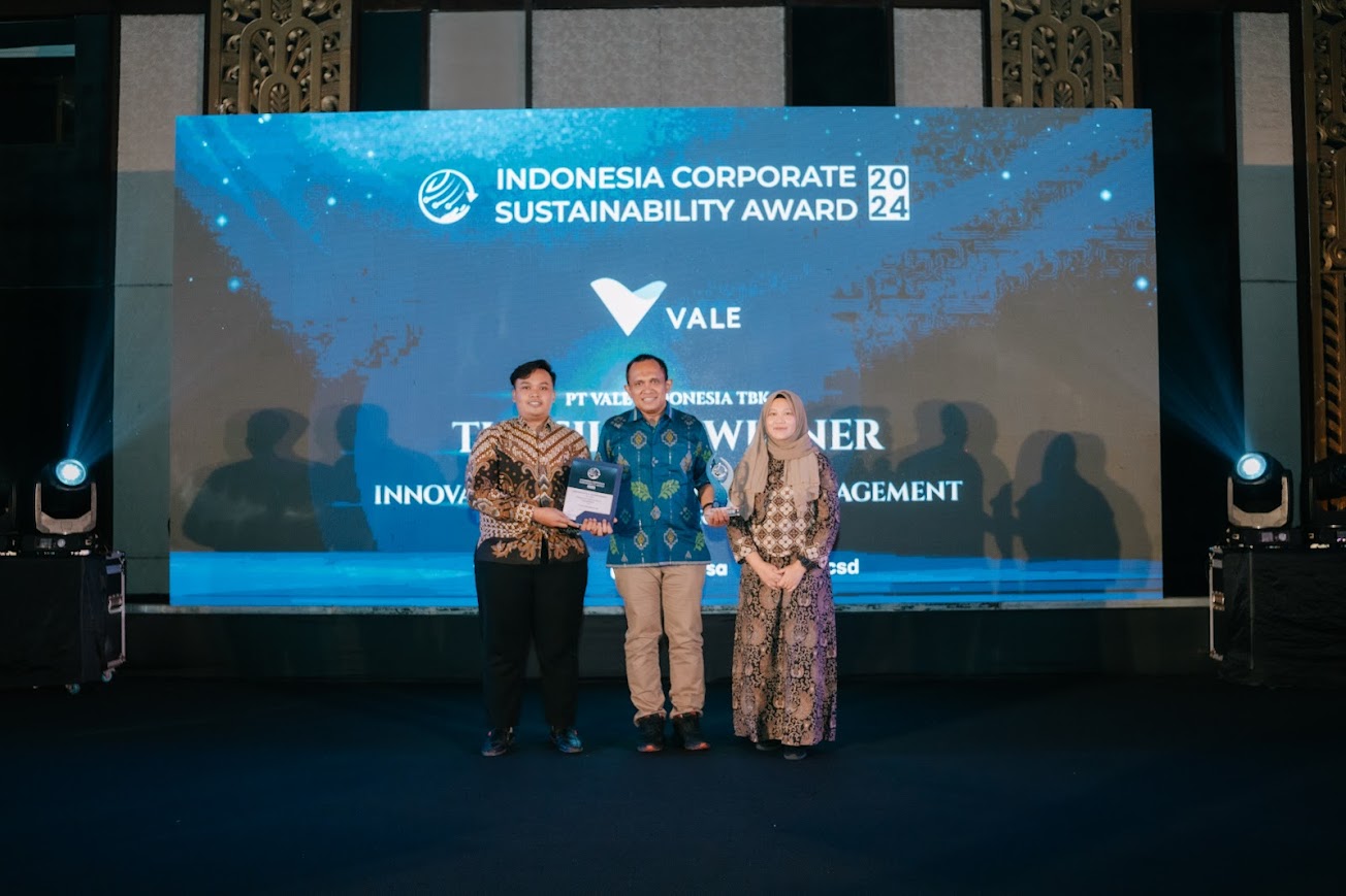 PT Vale Raih Penghargaan Dari Indonesia Corporate Sustainability Award (ICSA) 2024