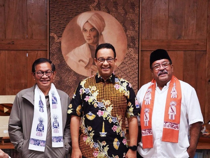 Pramono Anung Rano Karno Saat Berkunjung Ke Kediaman Anies Baswedan