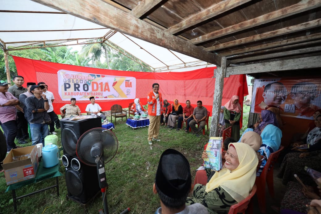 Temui Relawan ProD1A Barru, Cawagub Azhar: Pilgub Ini Jalan Menuju Perubahan