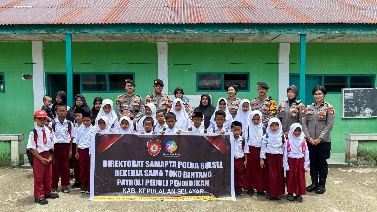 Cooling System Pilkada, Bupati Basli Ali Apresiasi Patroli Peduli Pendidikan Polda Sulsel di Selayar