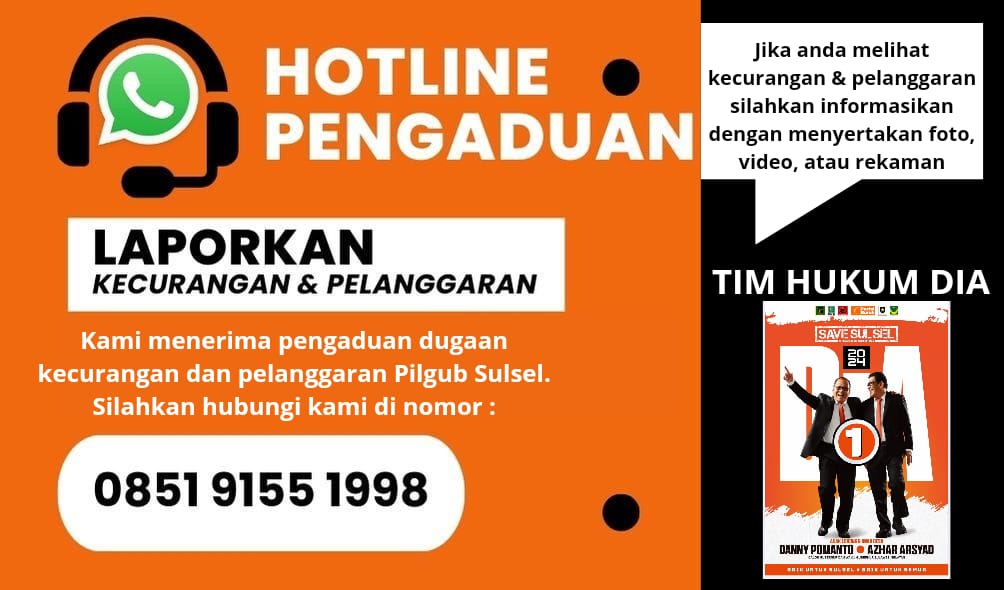 Sehari Jelang Pilkada 2024, Tim Hukum Danny-Azhar Siapkan Hotlilne Pengaduan Kecurangan