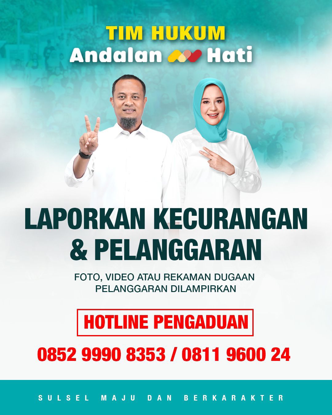Sehari Jelang Pilkada 2024, Paslon Andi Sudirman-Fatmawati Siapkan Hotlilne Pengaduan Kecurangan